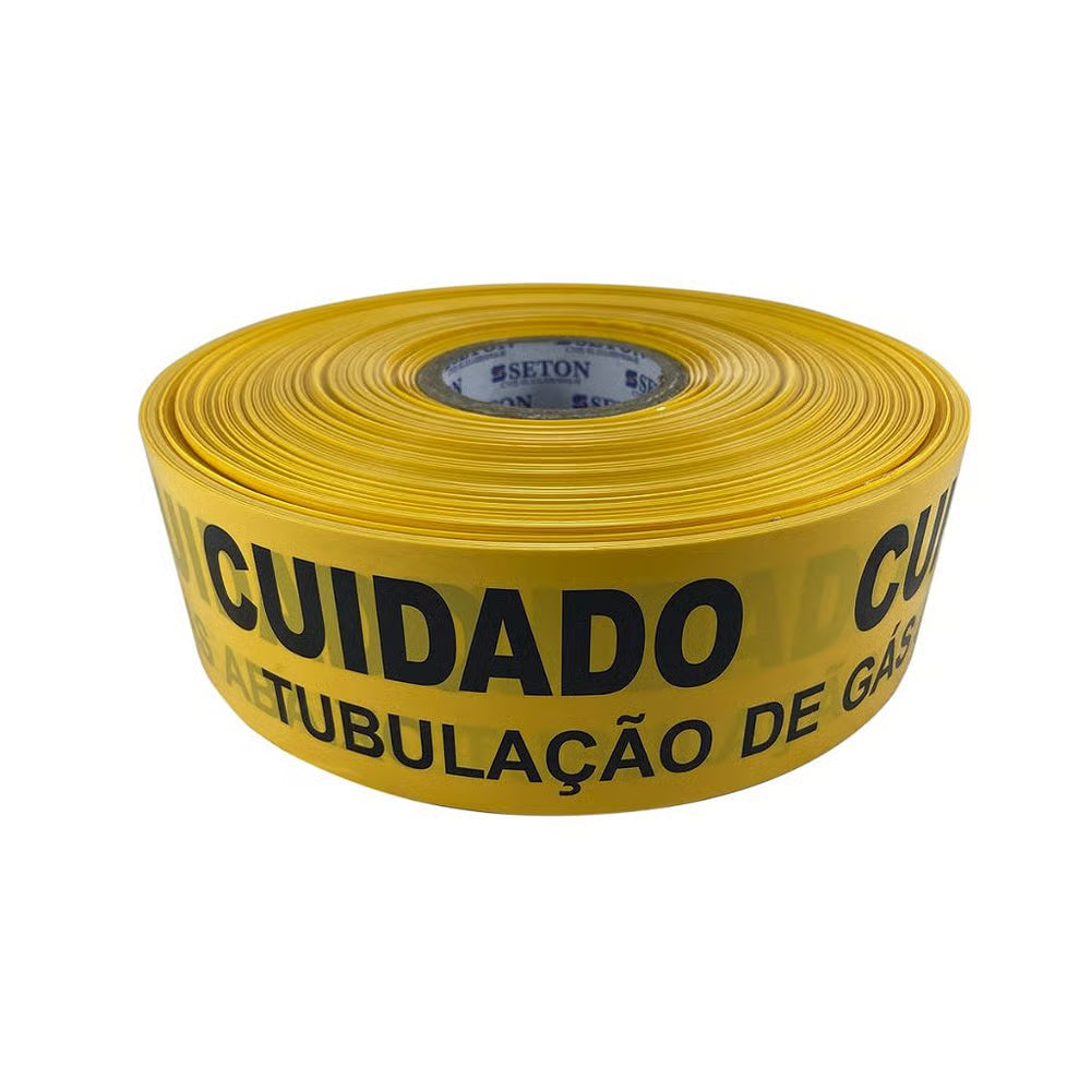 Kit 300 Metros Fita Subterranea 7,6 Cm Tubulacao Gas Abaixo