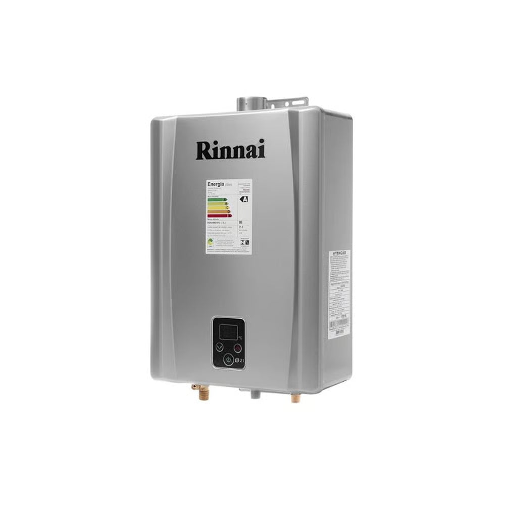 Aquecedor a Gás GLP Rinnai REU E21 Prata+Kit de Instalação