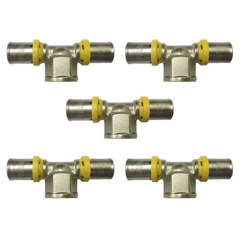 Conector T para Tubo Pex 16 x 1/2 x 16 05 Unidades Tudogás