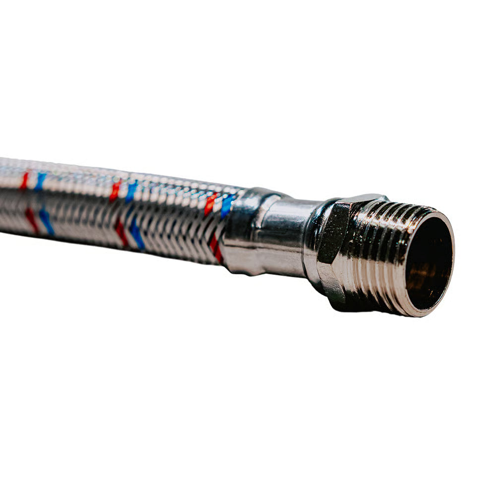 MANGUEIRA FLEX ÁGUA 40CM 3/4 (MACHO) X 1/2 (FÊMEA) TUDOGÁS