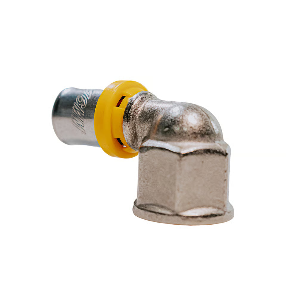 Cotovelo Fêmea 16mm x 1/2 para Tubo Pex Gás de 16mm Tudogás