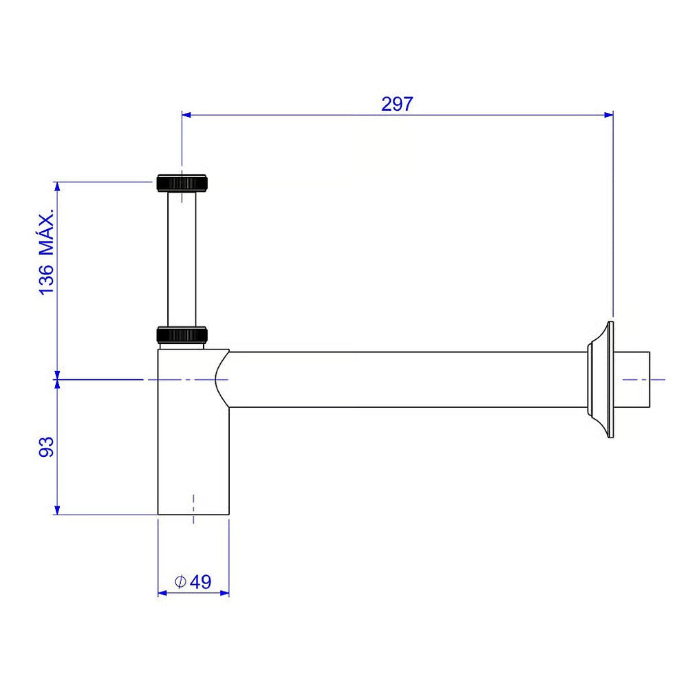 Sifao Lavatorio 1 e 1 1/2" Cromado Deca