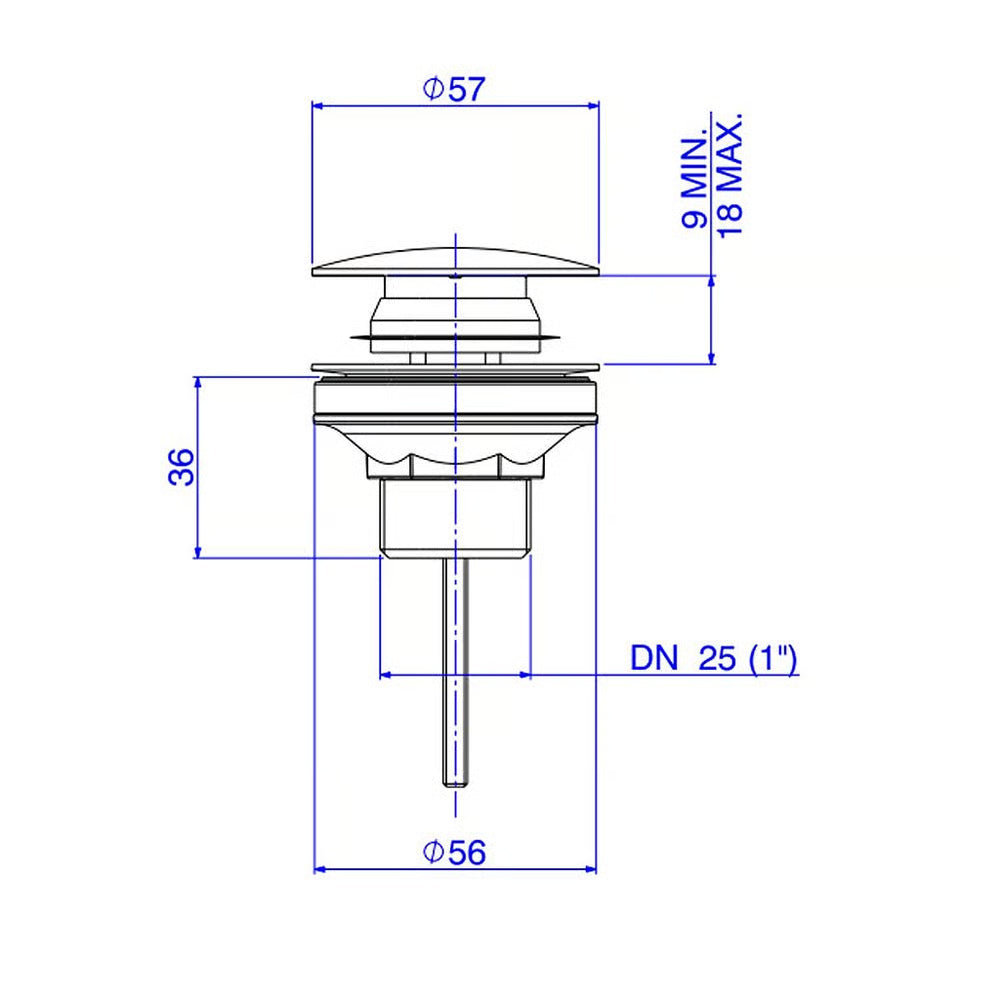 Valv Esc Click Lav/cuba/bide Cr Deca