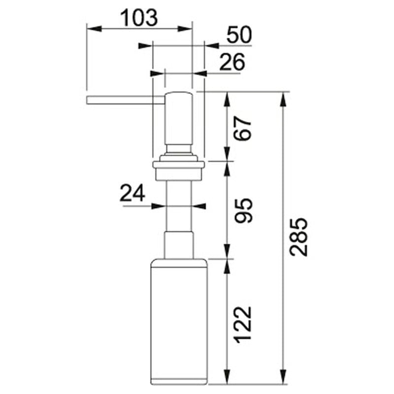 Dosador de Sabao Liquido Cromado - Franke