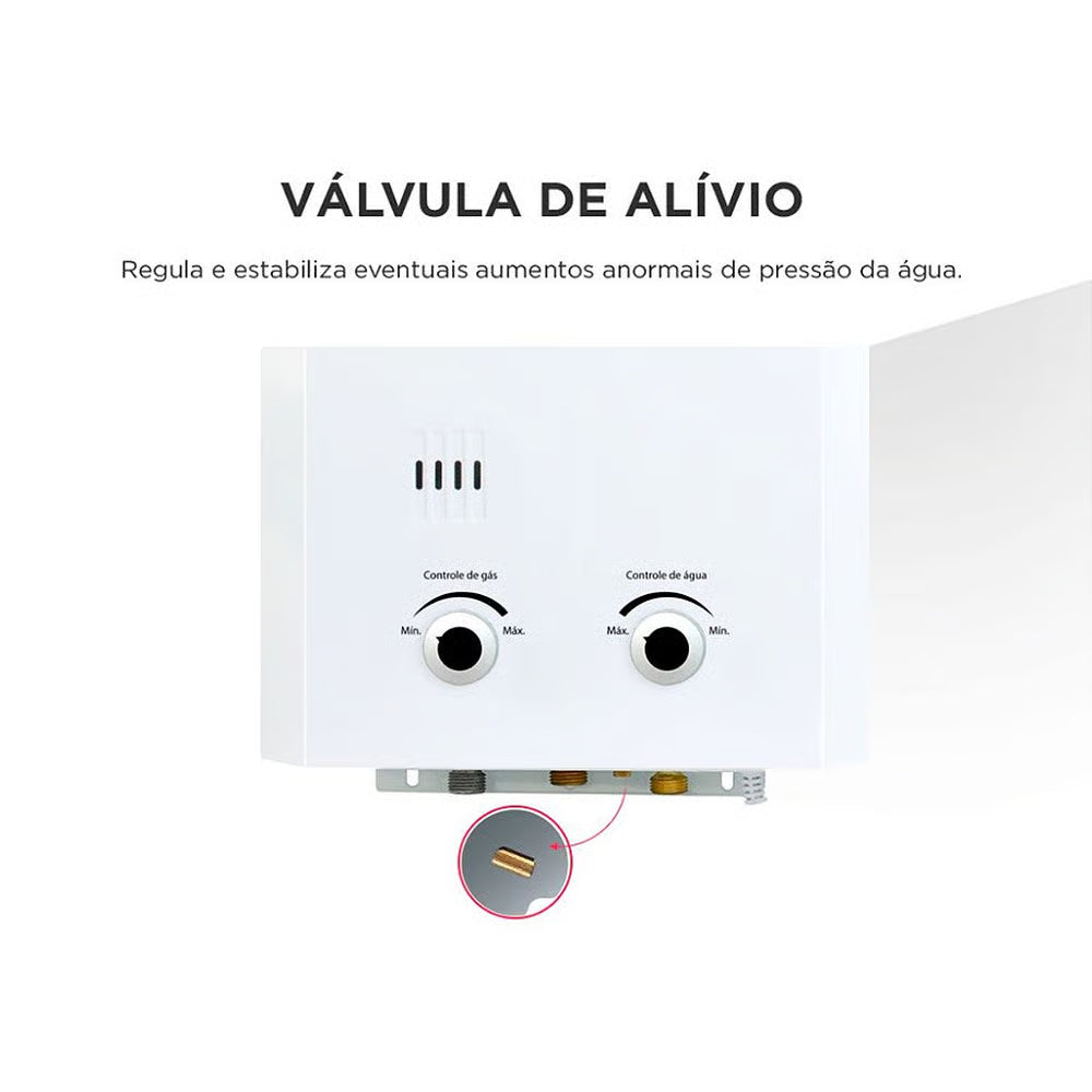 Aquecedor a Gás GN Komeco Fluxo Balanceado KO 07B Branco