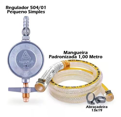 Kit Instalação Regulador Registro Click Válvula 1,00M