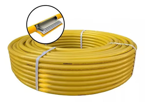 1 Metro Tubo Pex Gás 16mm Multicamadas Alumínio Tudogás