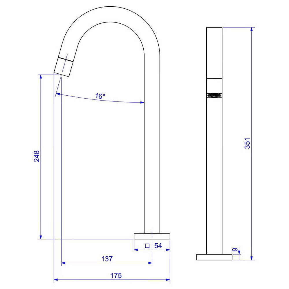Torn Lav Mesa Bica Alta Tube Cr Deca