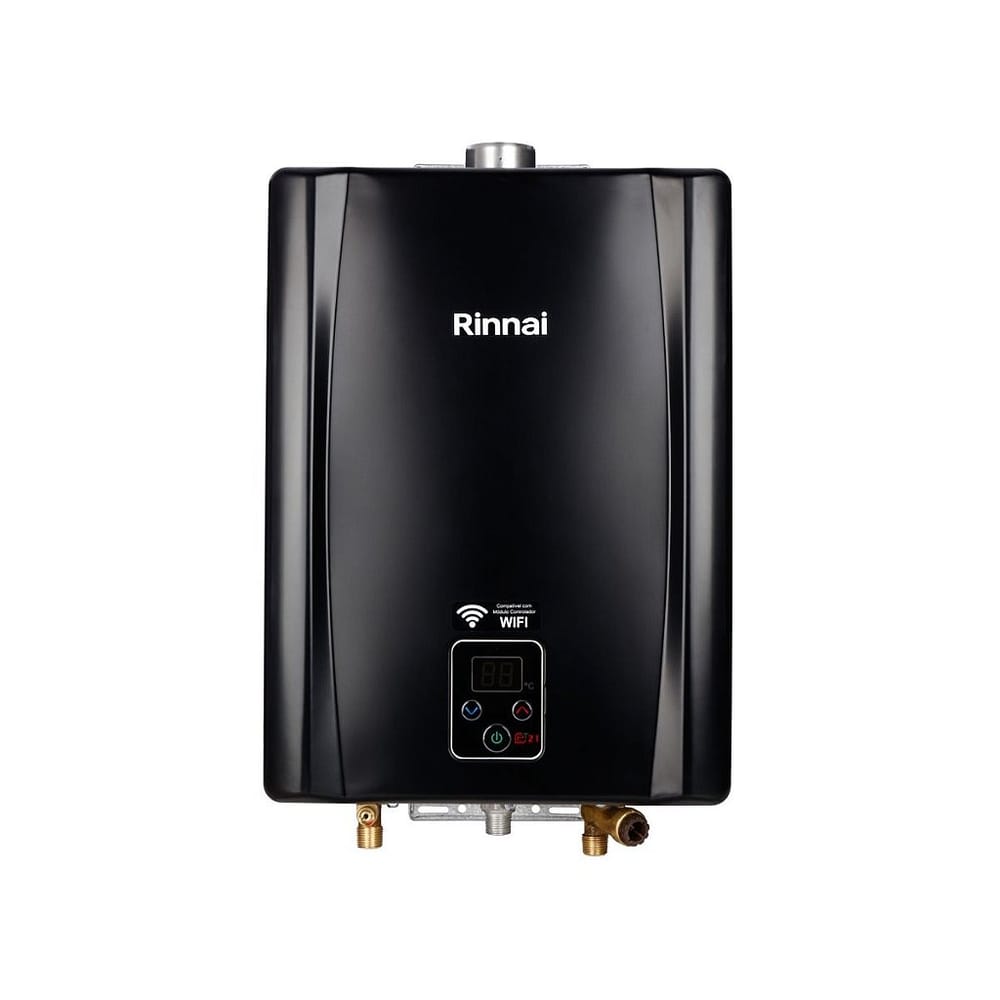Aquecedor a Gas Reu-e211 Fehp 21l Glp Black Bivolt Rinnai