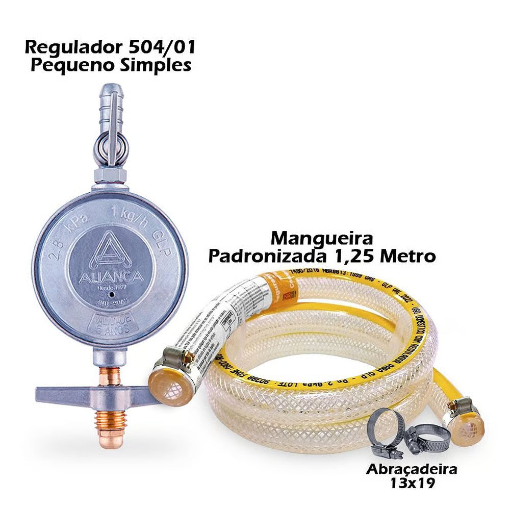 Kit Instalação Regulador Registro Click Válvula 1,25 Metros