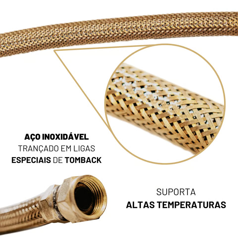 Kit Instalação Gás 0,8m + Valv + Adap