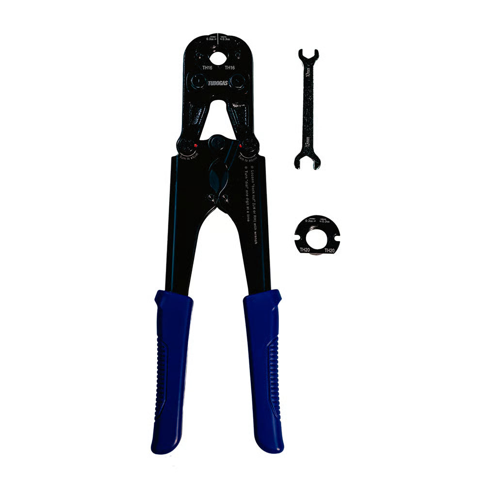 Alicate para Prensar/Crimpar Tubo Pex Perfil TH 16mm e 20mm Tudogás