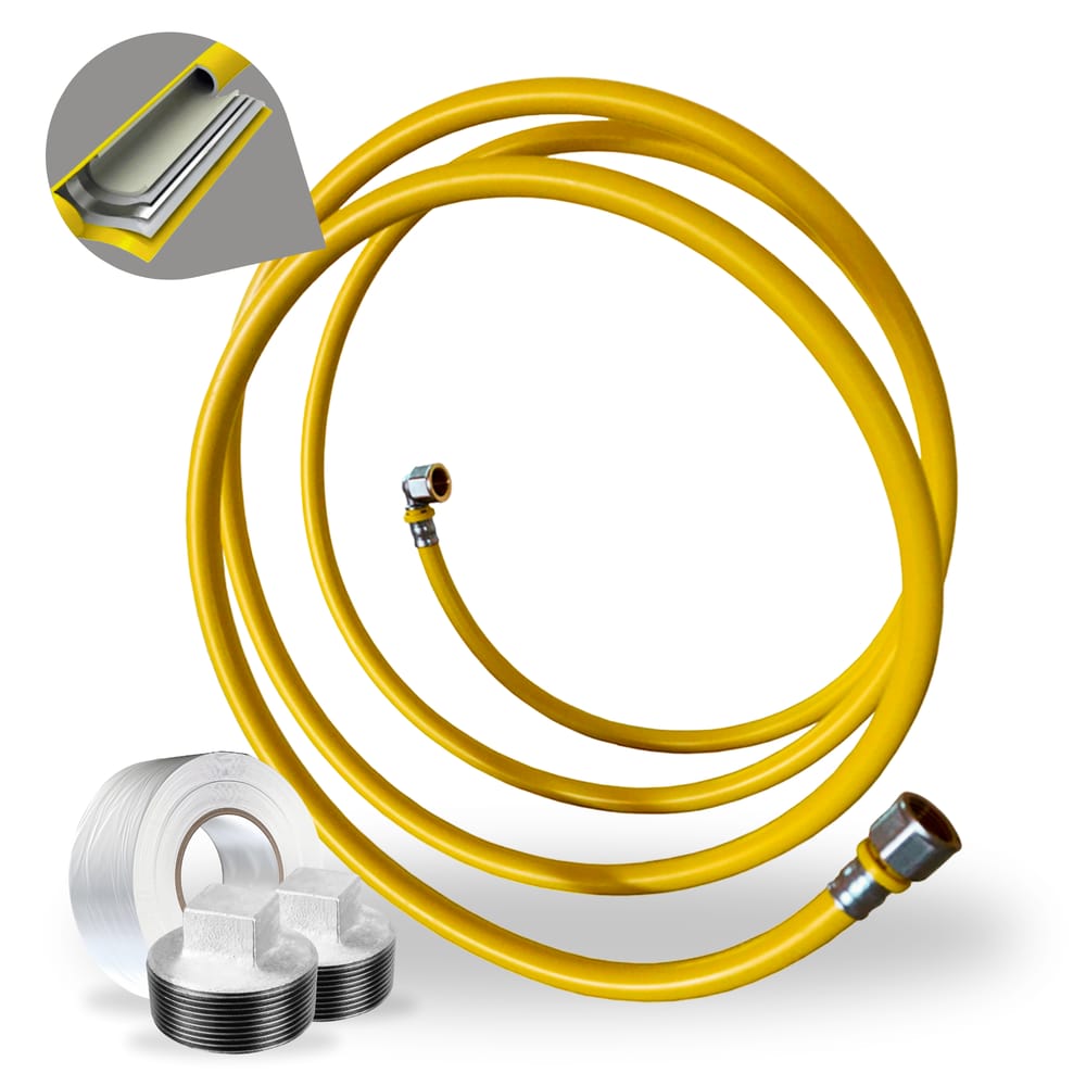 Kit 7 Metros Tubo Pex 16mm + 1 Cotovelo + 1 Conector