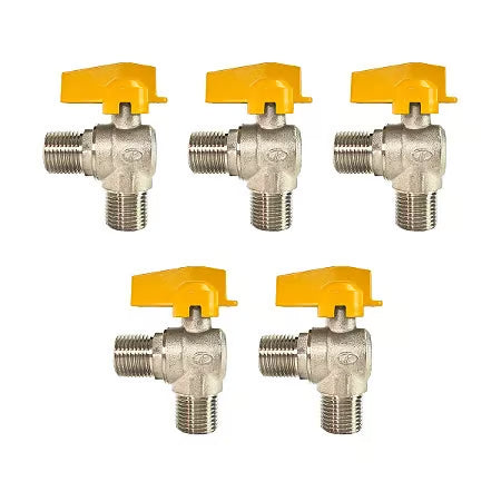 Kit 05 Un Valv Esf Ang 1/2 M X 1/2 M Gas Tudogas