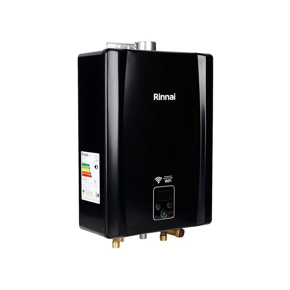 Aquecedor a Gas Reu-e211 Fehp 21l Glp Black Bivolt Rinnai