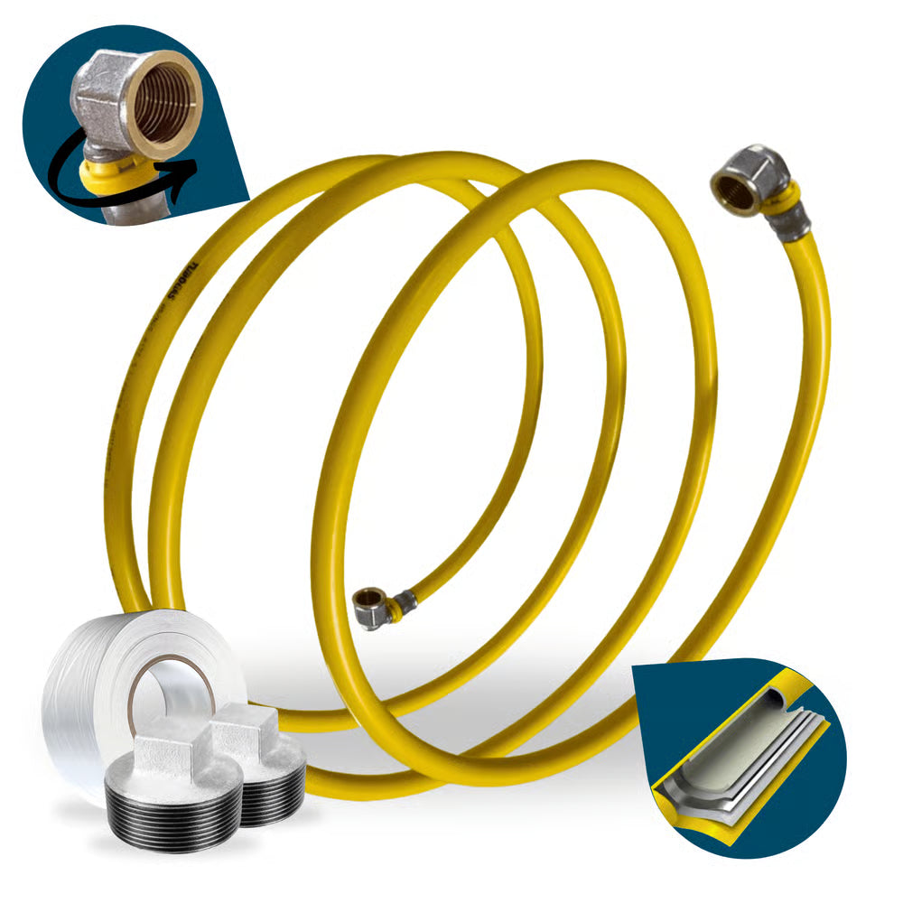 Tubo Pex 16mm 9 Metros + 2 Cotovelos 16 x 1/2 Tudogás