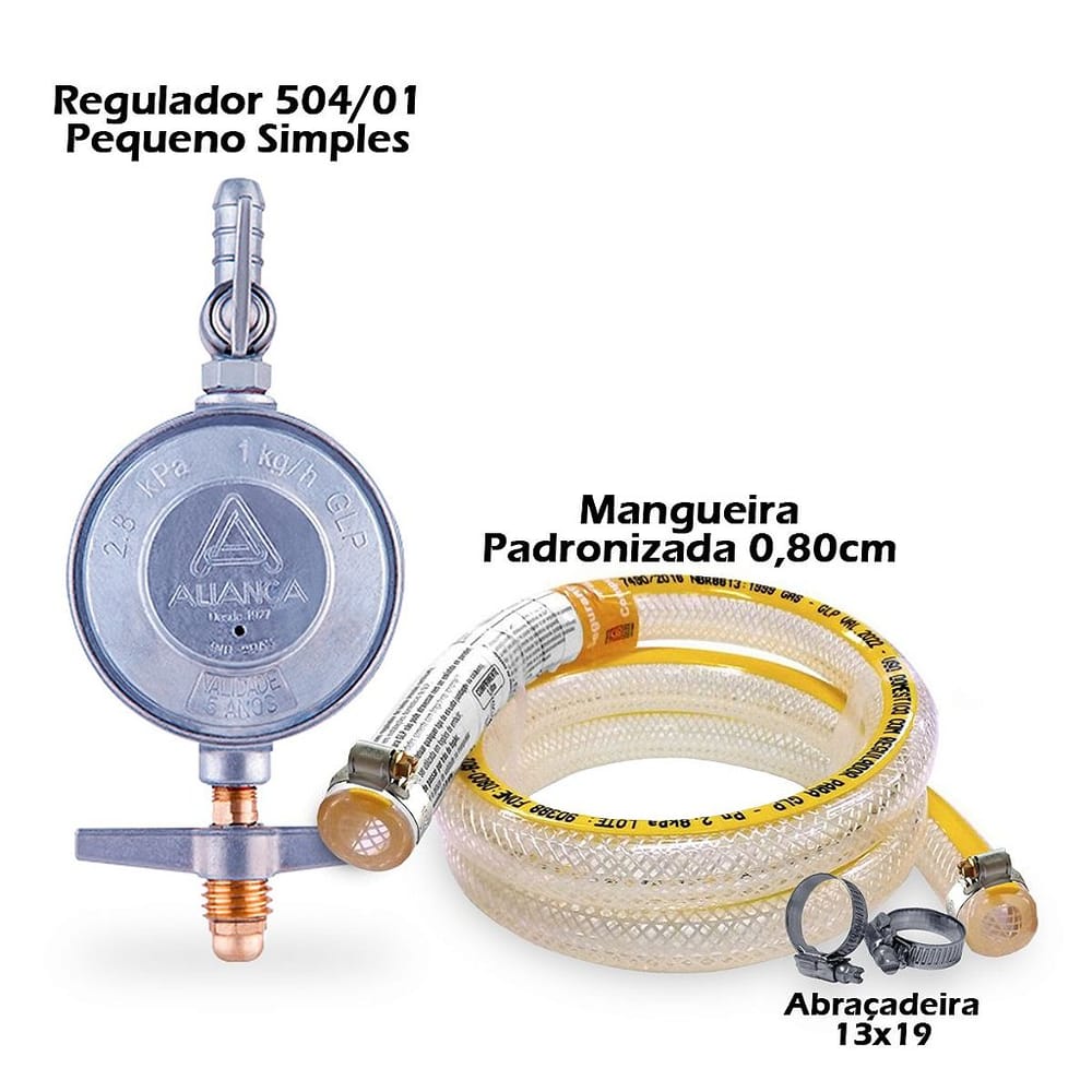 Kit Instalacao Regulador Registro Click Valvula 0.80 Metros