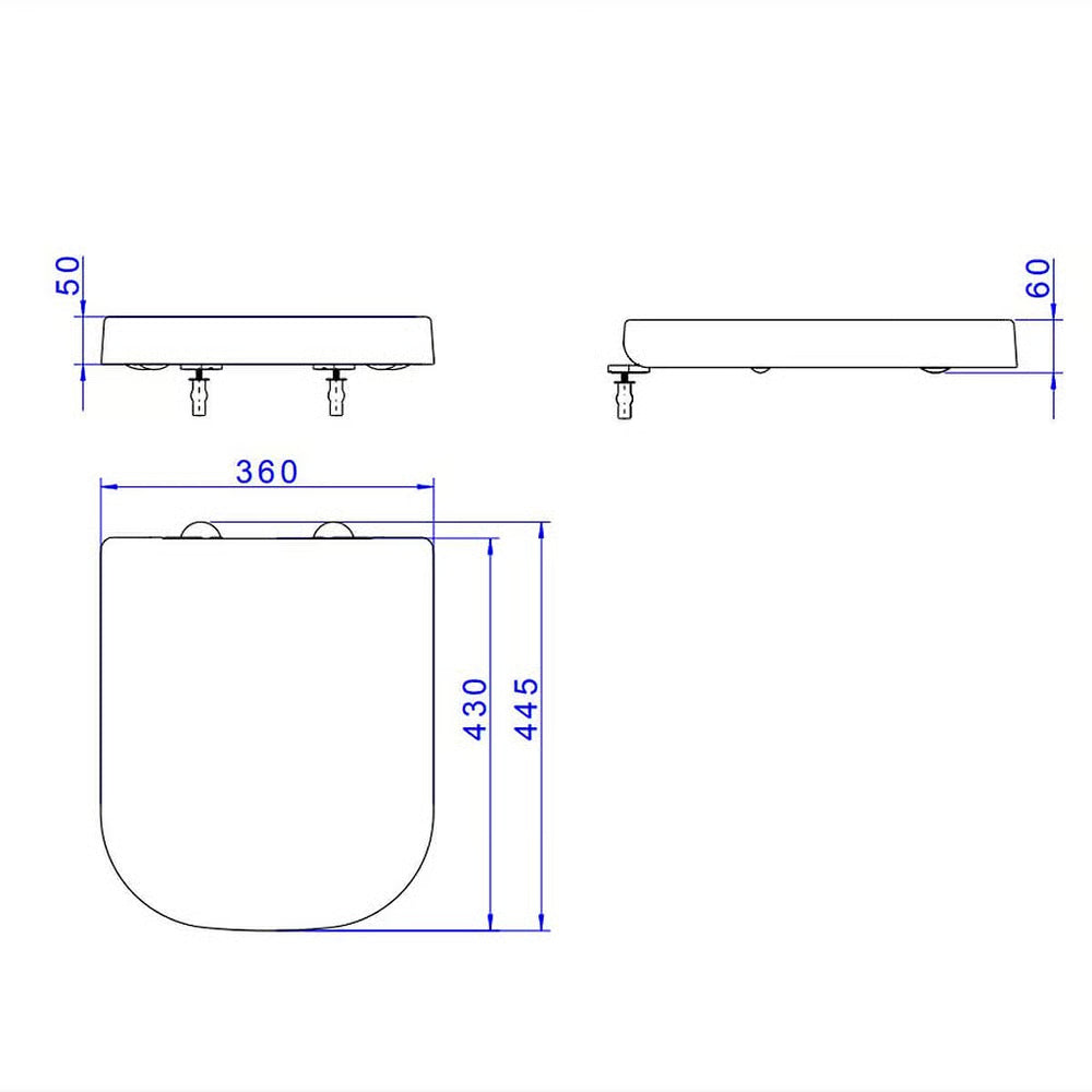 Assento Termofixo Piano/quadra Branco Slow Close Deca