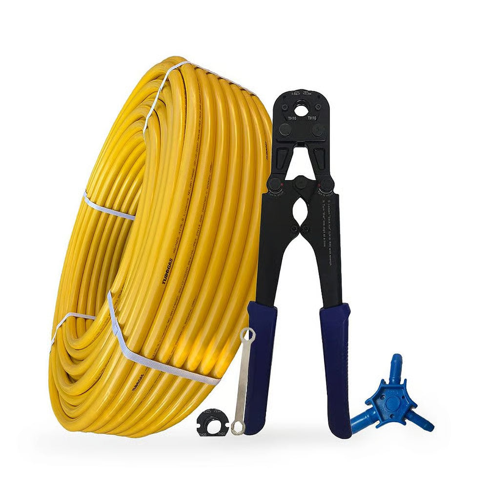 Kit 100mt Pex 16mm + Alicate 16/20 + Escareador