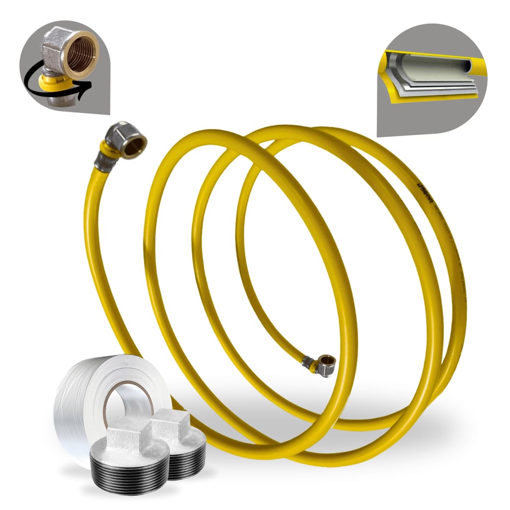 Kit 5m Tubo Pex Branco 16mm + 2 Cotov 16 X 1/2