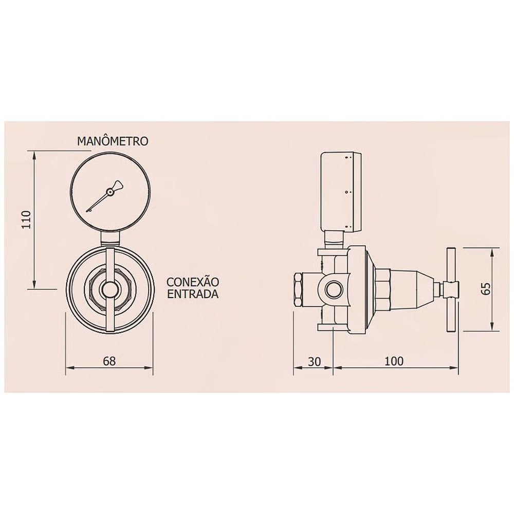 Regulador Frg-45b - Famabras C/ Manometro