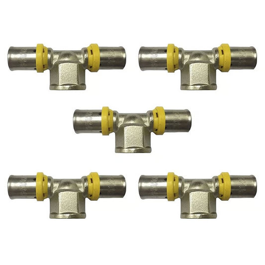 Conector T para Tubo Pex 16 x 1/2 x 16 05 Unidades Tudogás