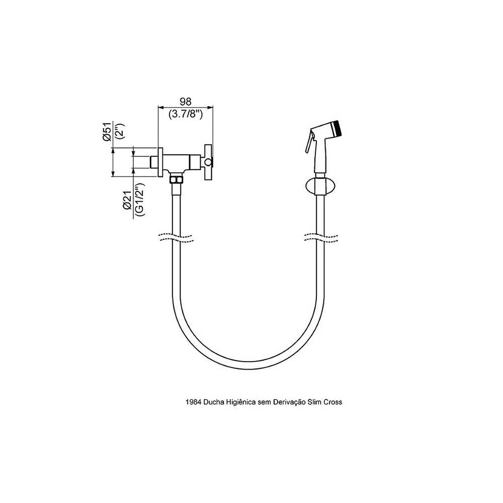 Ducha Hig Slim Cross 1984 C37 Perflex