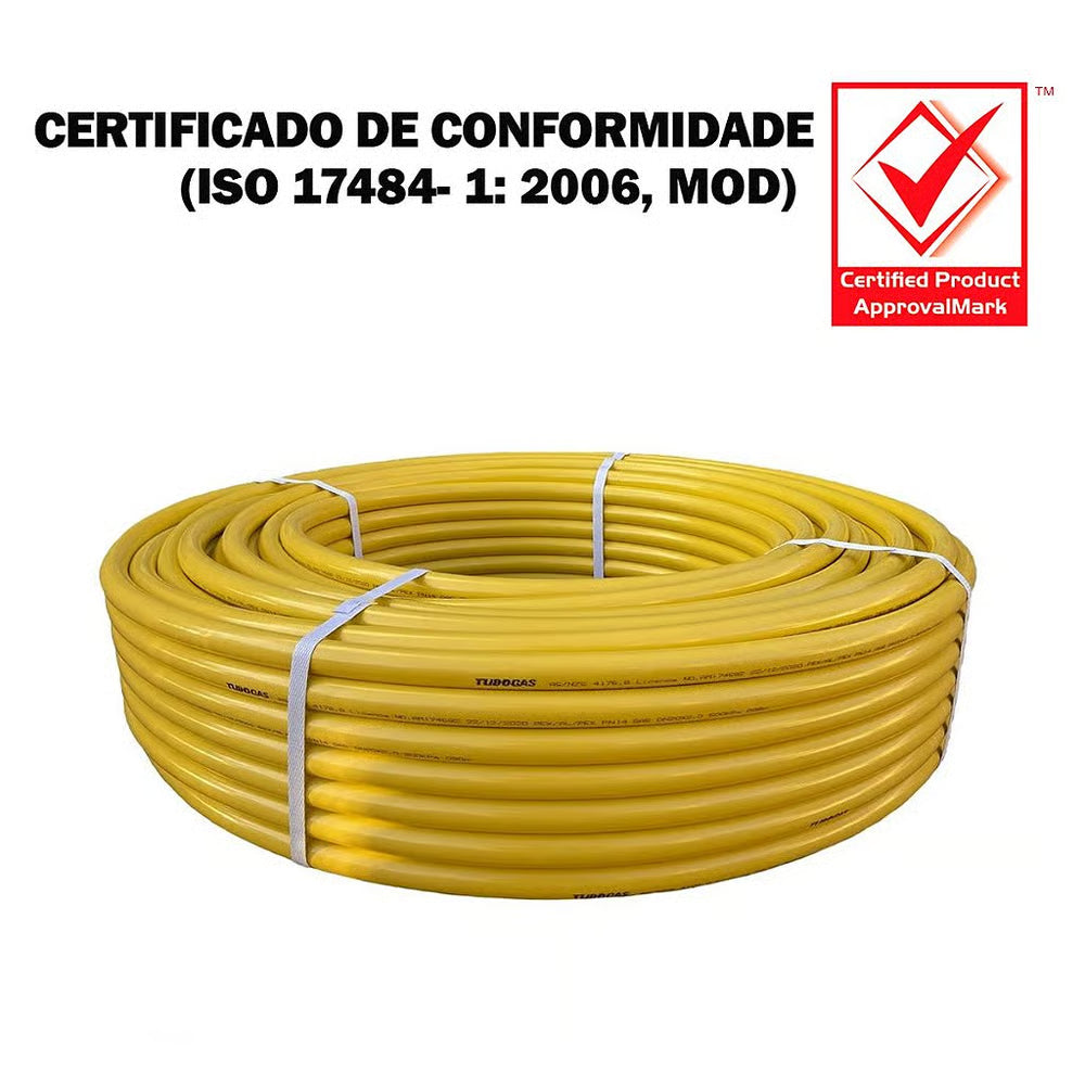 Kit 30 Metros Tubo Al Pead P/ Gas 20mm X 2mm Tudogas