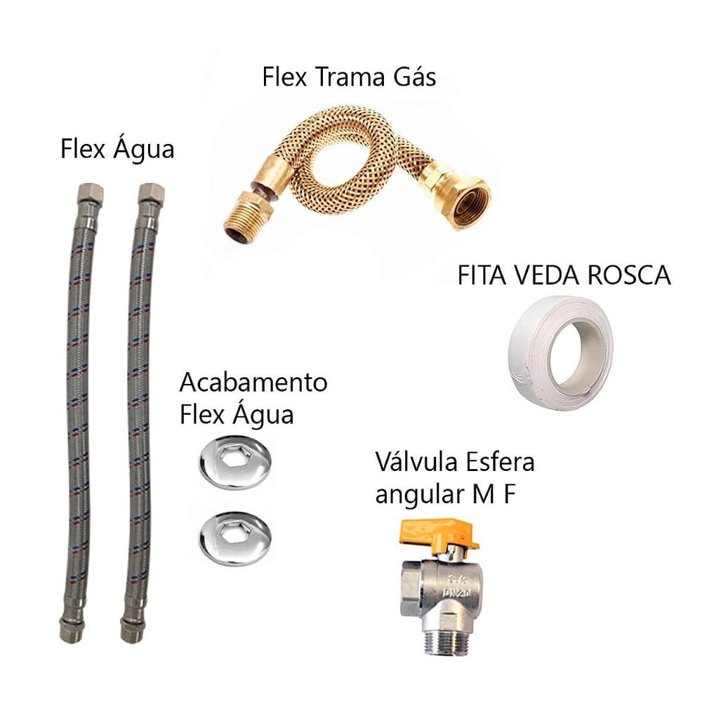 Kit Padrao Instalacao Aquecedor sem Duto Chamine