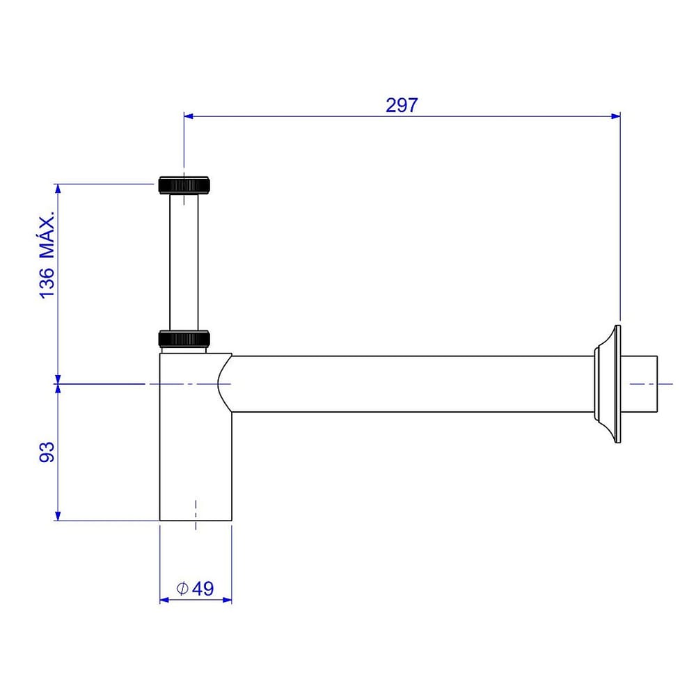 Sifao Lavatorio 1 e 1 1/2" Cromado Deca