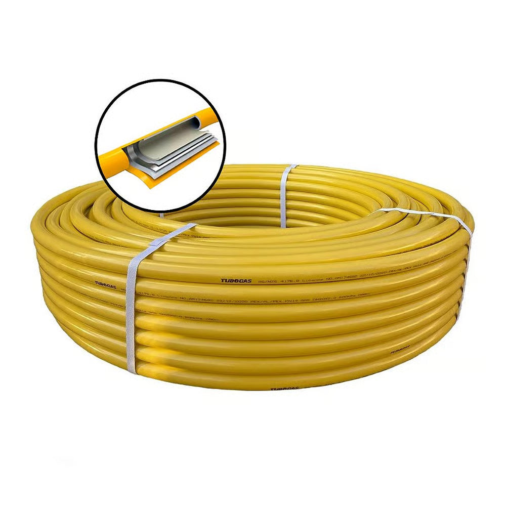 Kit 10 Metros Tubo Al Pead P/ Gas 26mm X 3mm Tudogas