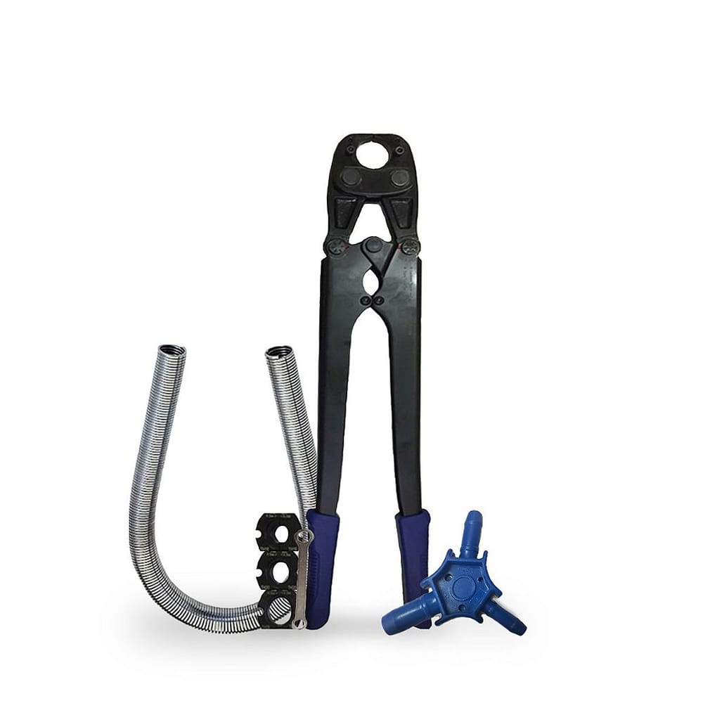 Kit Alicate Prensa Tubo Pex 16/20/26mm + Escareador 16/20/26mm + Mola 16mm