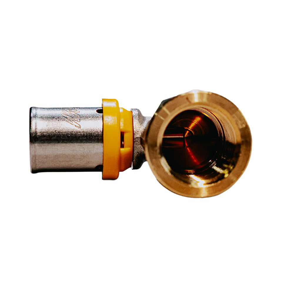 Cotovelo Fêmea 16mm x 1/2 para Tubo Pex Gás de 16mm Tudogás