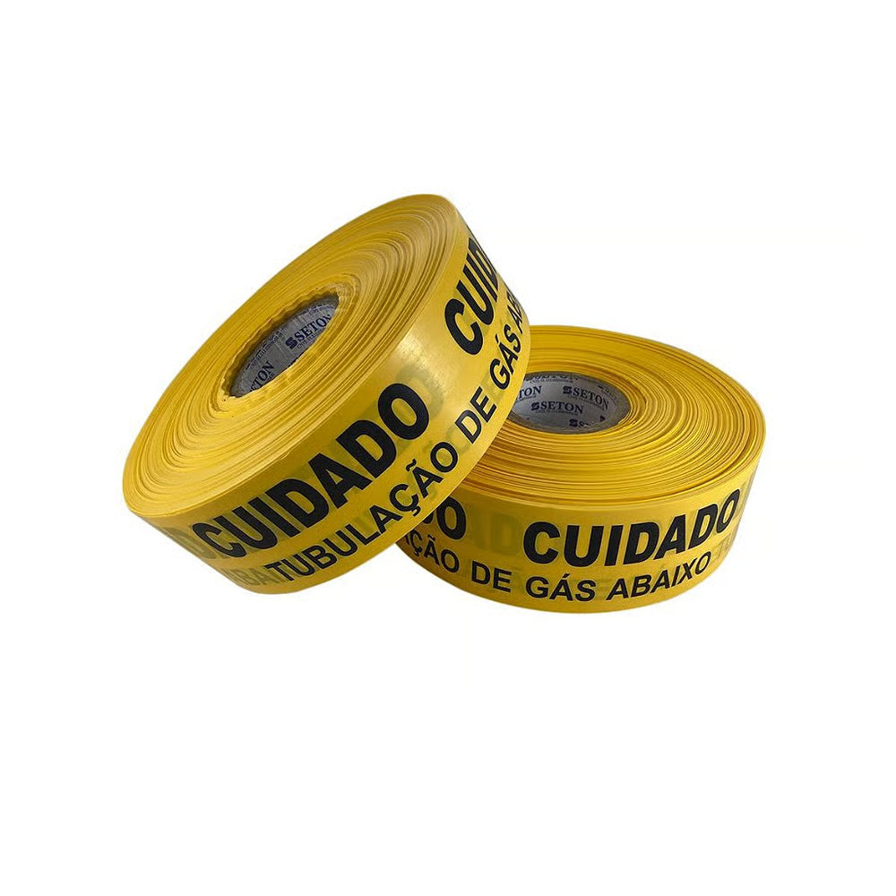 Kit 300 Metros Fita Subterranea 7,6 Cm Tubulacao Gas Abaixo