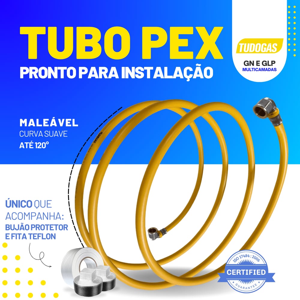 Kit 25 Metros Tubo Pex 16mm + 2 Cotovelos