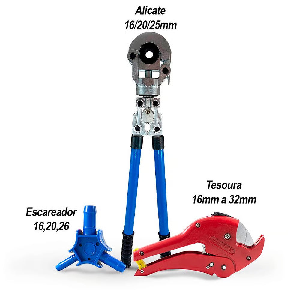 Kit Alicate 16/20/25 + Escareador + Tesoura