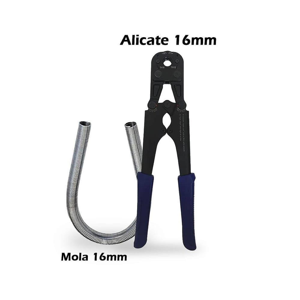 Kit Alicate Prensa Tubo Pex 16mm + Mola 16mm