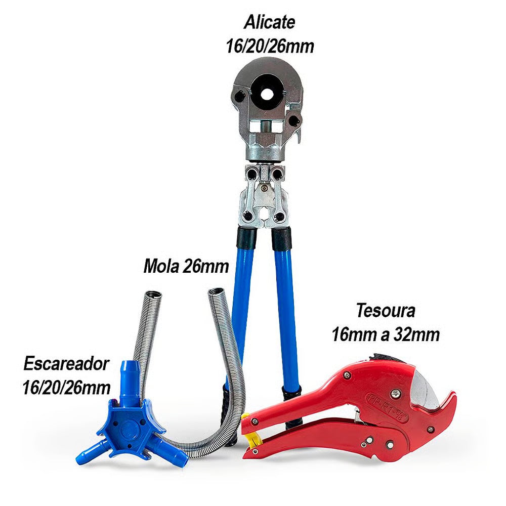 Kit Alicate 16/20/25 + Mola 26 + Escareador + Tesoura