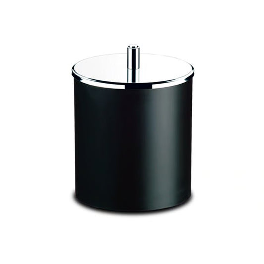 Lixeira Ps Preta Tampa Inox 5,4 Lts 18,5 X 23cm