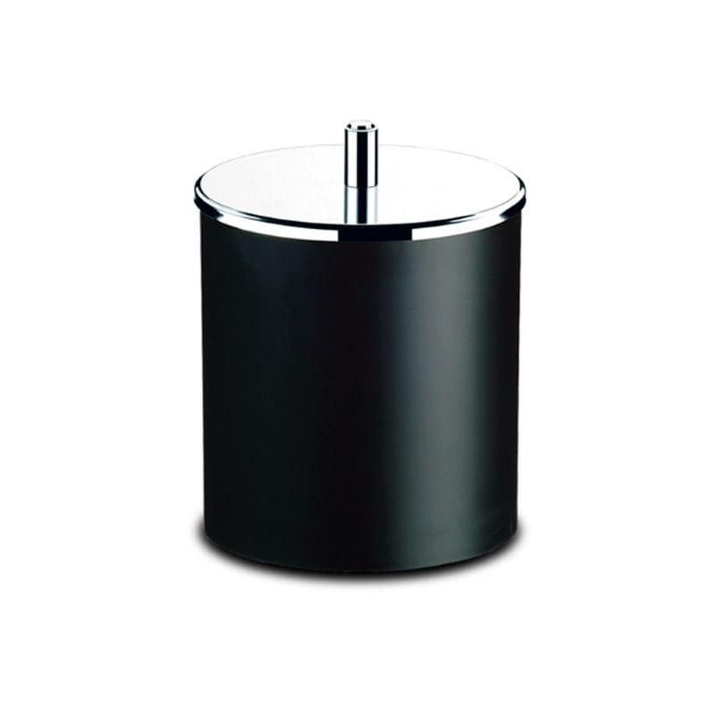 Lixeira Ps Preta Tampa Inox 5,4 Lts 18,5 X 23cm