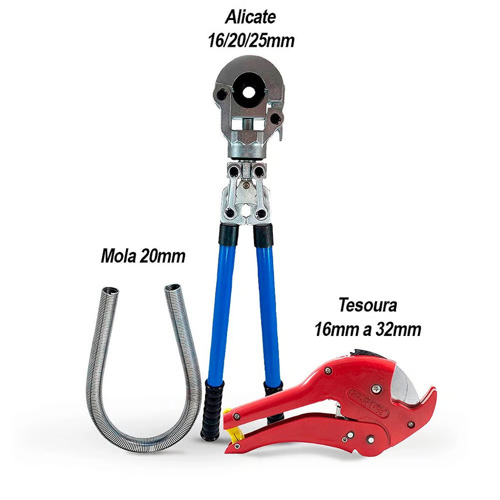 Kit Alicate 16/20/25 + Mola 20 + Tesoura