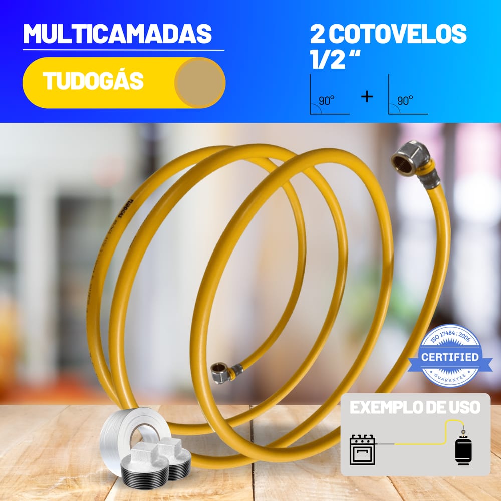 Kit 7 Metros Tubo Pex 16mm + 2 Cotovelos