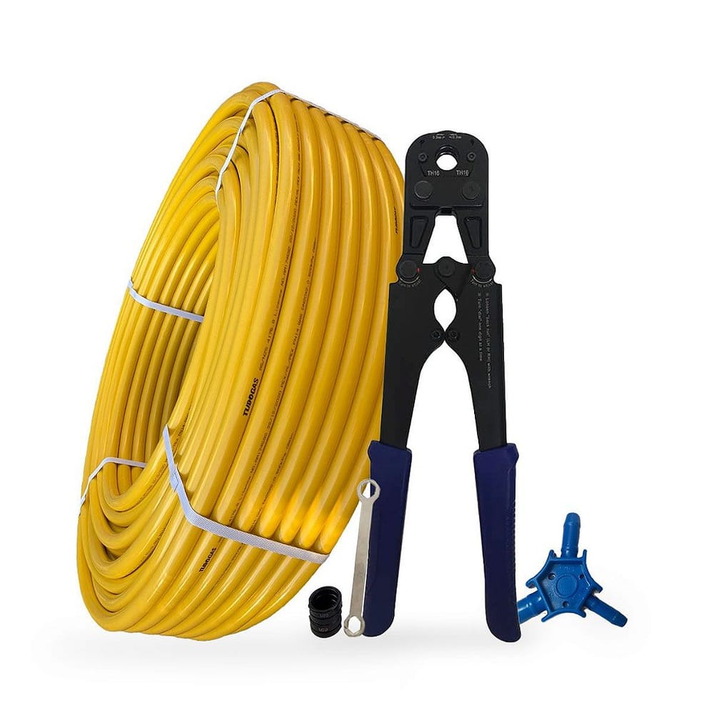 Kit 50mt Pex 16mm + Alicate 16/20 + Escareador