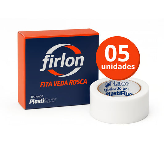 Kit 5 Unidades Fita Teflon Firlon