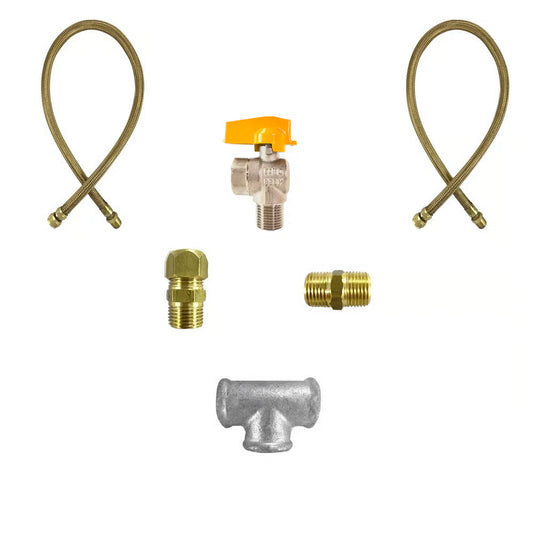 Kit Instalação de Gás para Dois Equipamentos com Uma Válvula