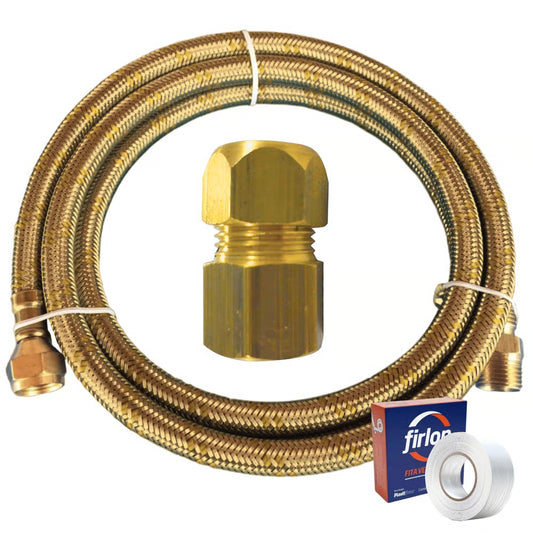 Kit Instalação Gás 1,2m + Adap