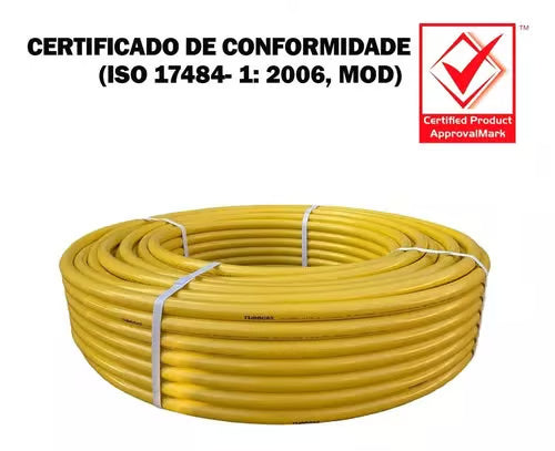 1 Metro Tubo Pex Gás 16mm Multicamadas Alumínio Tudogás